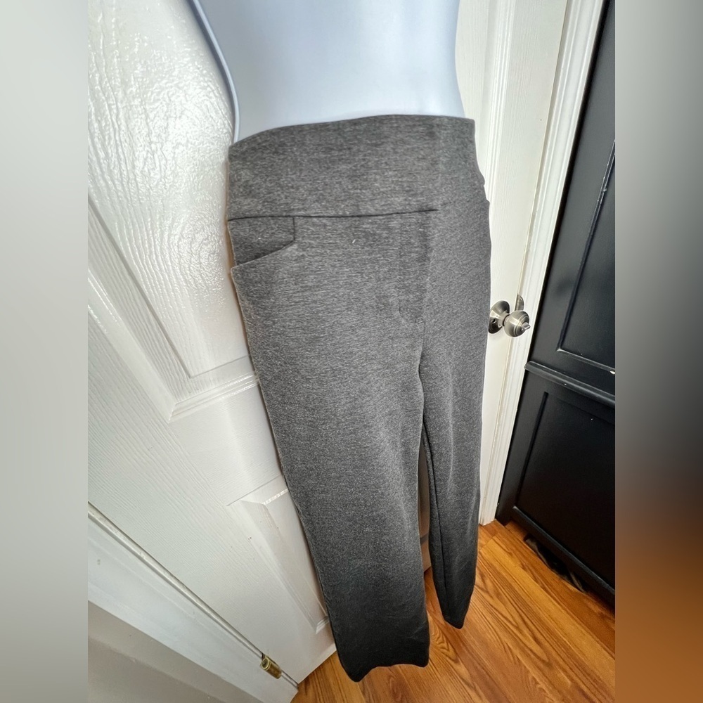 Loft Women’s 8 Charcoal Gray Original Flare Leg Ponte Trouser Dress Pants M - Picture 4 of 16